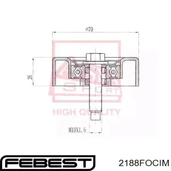 Ролик приводного ременя, паразитний Ford 1049577 ціна, від 14.76 USD