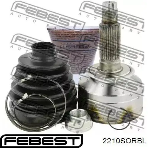 Граната колісна Febest 2210SORBL ціна, від 74.34 USD