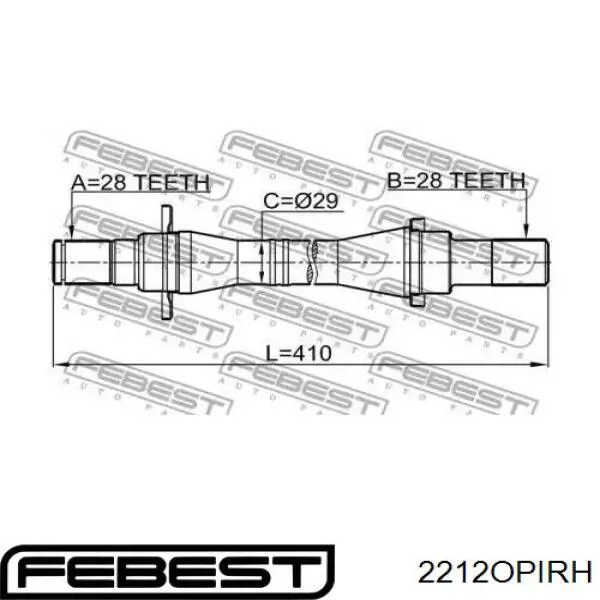 4956039820 Hyundai/Kia Привід передній правий