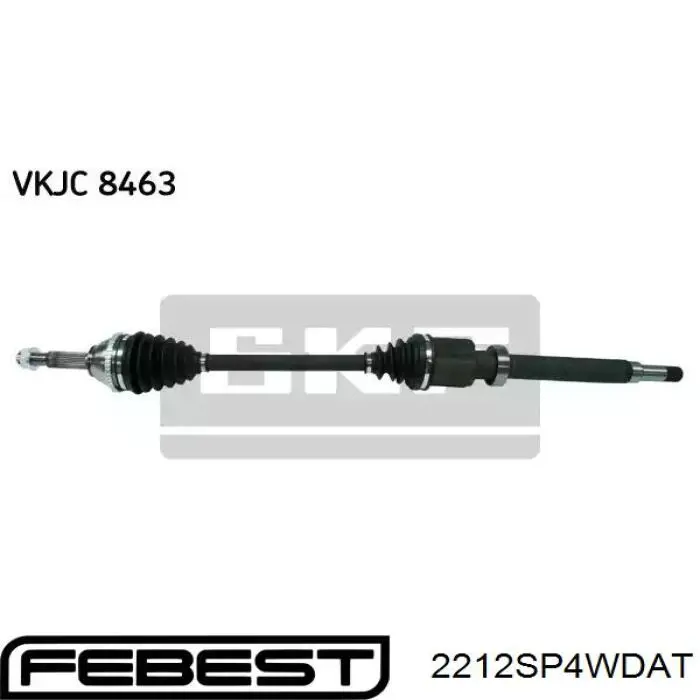 Вал приводу піввісь, проміжний Febest 2212SP4WDAT ціна, від 90.18 USD