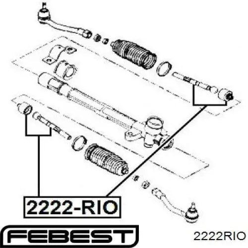 Тяга рульова поперечна Febest 2222RIO ціна, від 10.65 USD