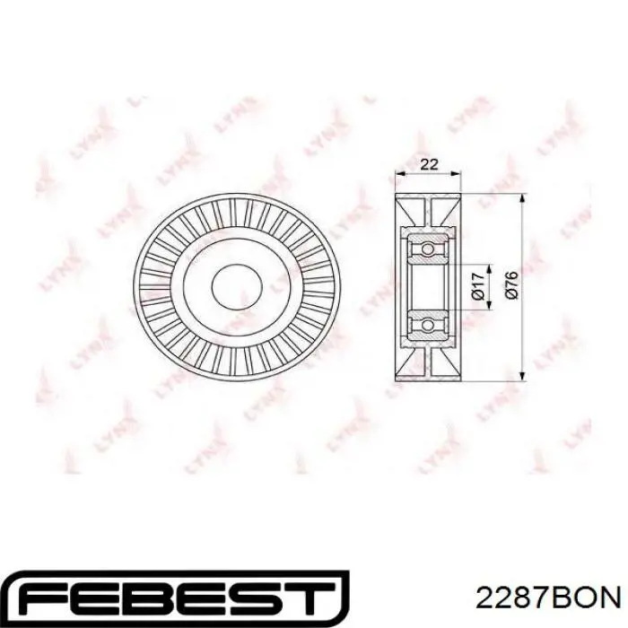 Купити 2287BON Febest Натягувач приводного ременя