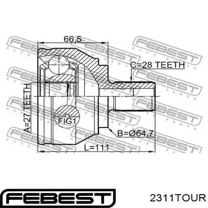 Граната внутрішня ліва 2311TOUR Febest