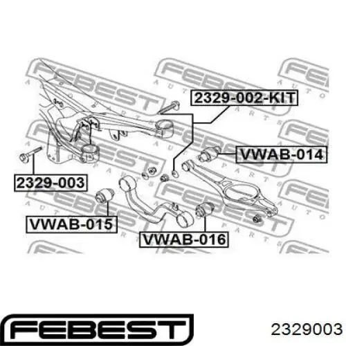 Болт кріплення заднього верхнього важеля, внутрішній Volkswagen Passat (B6, 3C5) (Фольцваген Пассат)