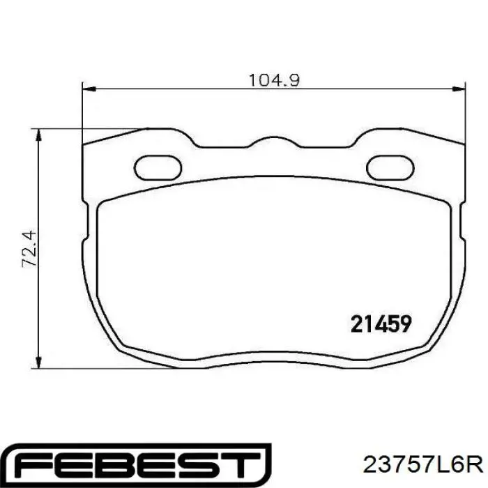Купити 23757L6R Febest Супорт гальмівного, заднього