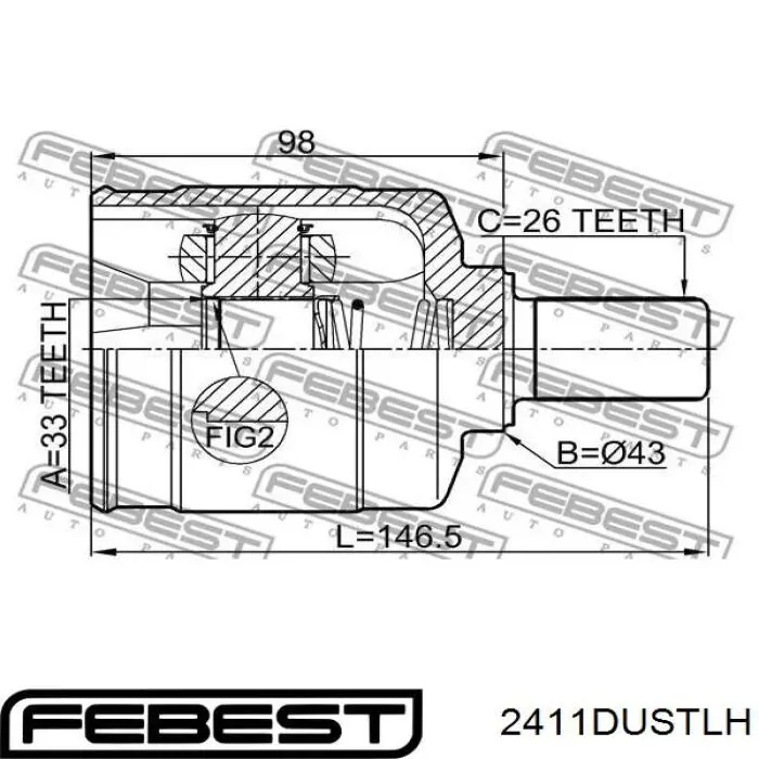 Купити 391013871R Renault (RVI) Граната внутрішня, передня, ліва