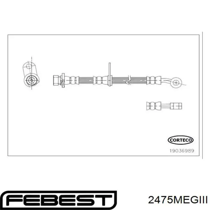 Ремкомплект заднього супорта Febest 2475MEGIII