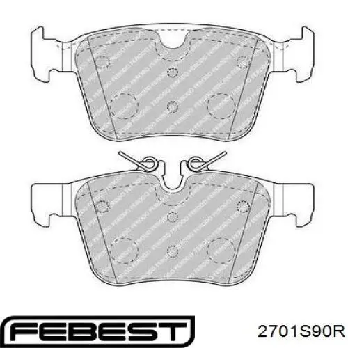 Колодки гальмові задні, дискові 2701S90R Febest