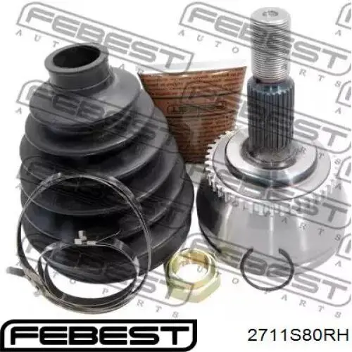 ШРУС внутрішній, передній, правий Febest 2711S80RH