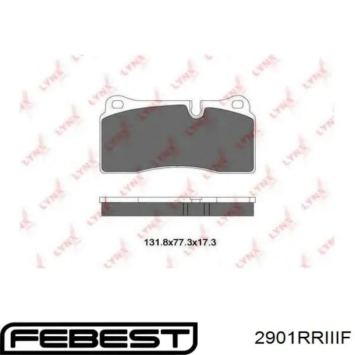 Тормозні колодки Febest 2901RRIIIF