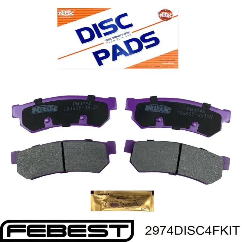 Направляюча супорту переднього Febest 2974DISC4FKIT ціна, від 8.42 USD
