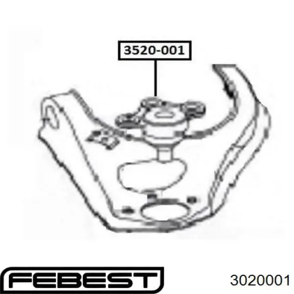 Кульова опора, верхня 3020001 Febest