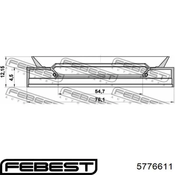 Купити N2267 Musashi Сальник передньої маточини, зовнішній