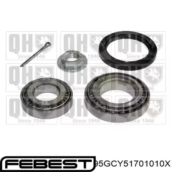 Сальник задньої маточини, зовнішній Febest 95GCY51701010X