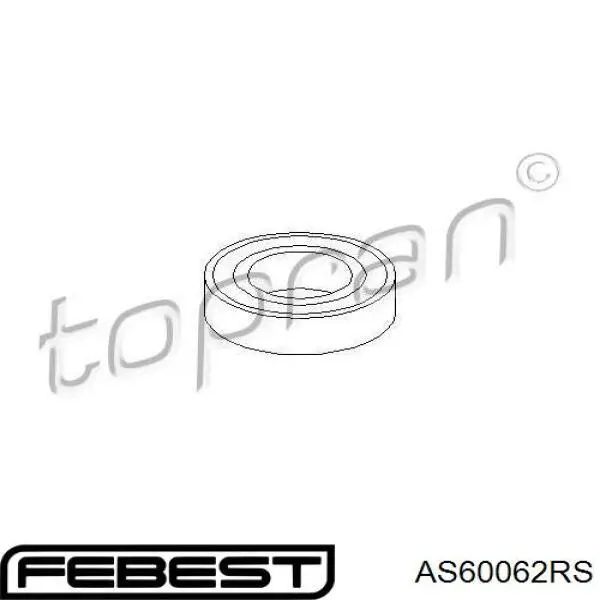 Підвісний підшипник передньої півосі Febest AS60062RS