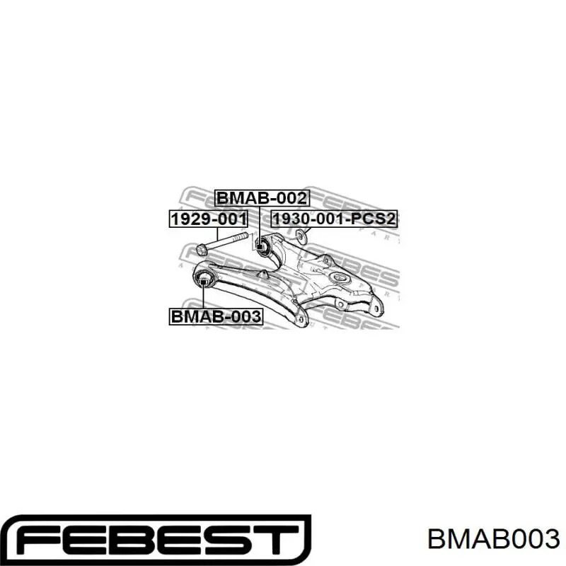 Купити BMAB003 Febest Сайлентблок заднього нижнього важеля