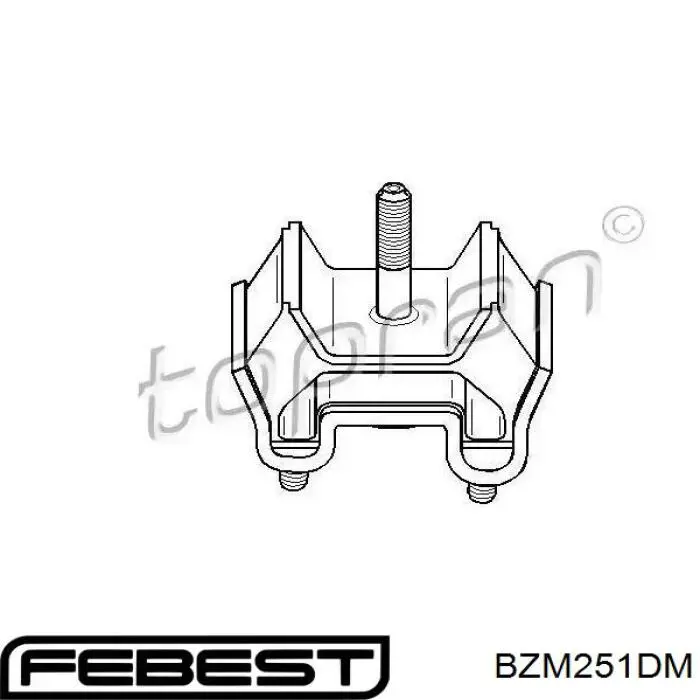 BZM251DM Febest подушка трансмісії (опора коробки передач)