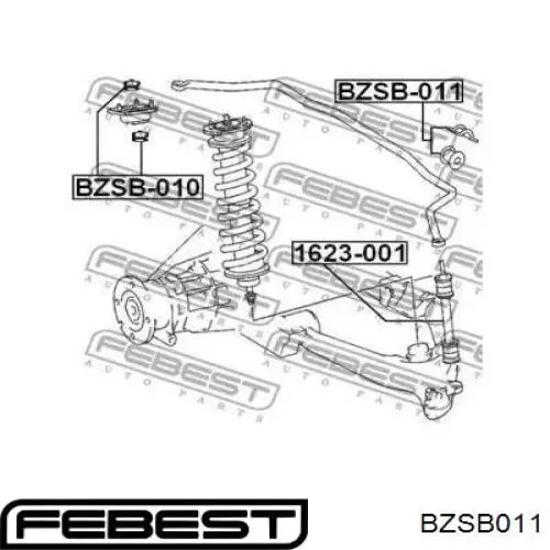 Втулка стабілізатора заднього BZSB011 Febest