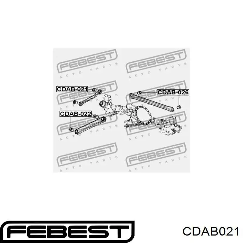 Сайлентблок заднього поздовжнього верхнього важеля CDAB021 Febest