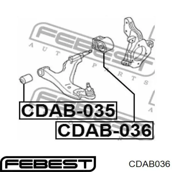 Сайлентблок нижнього важеля передньої підвіски Febest CDAB036 ціна, від 9.27 USD