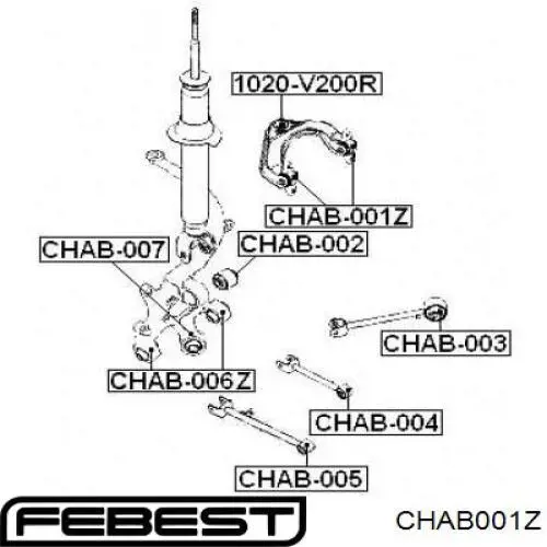 Сайлентблок заднего верхнего рычага  FEBEST CHAB001Z