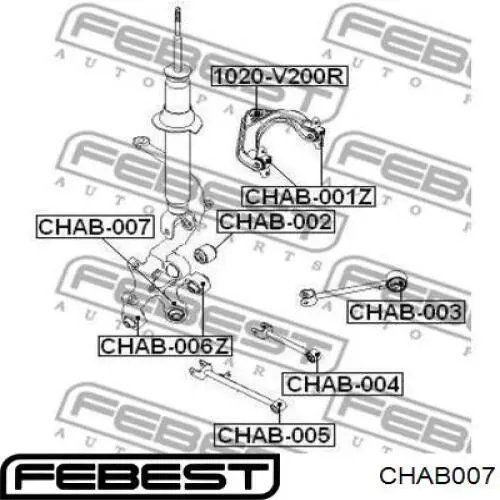 Купити CHAB007 Febest Сайлентблок цапфи задньої