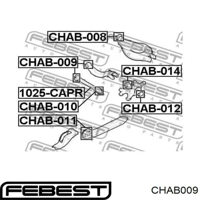 Сайлентблок заднього верхнього важеля RXU1541 Caster