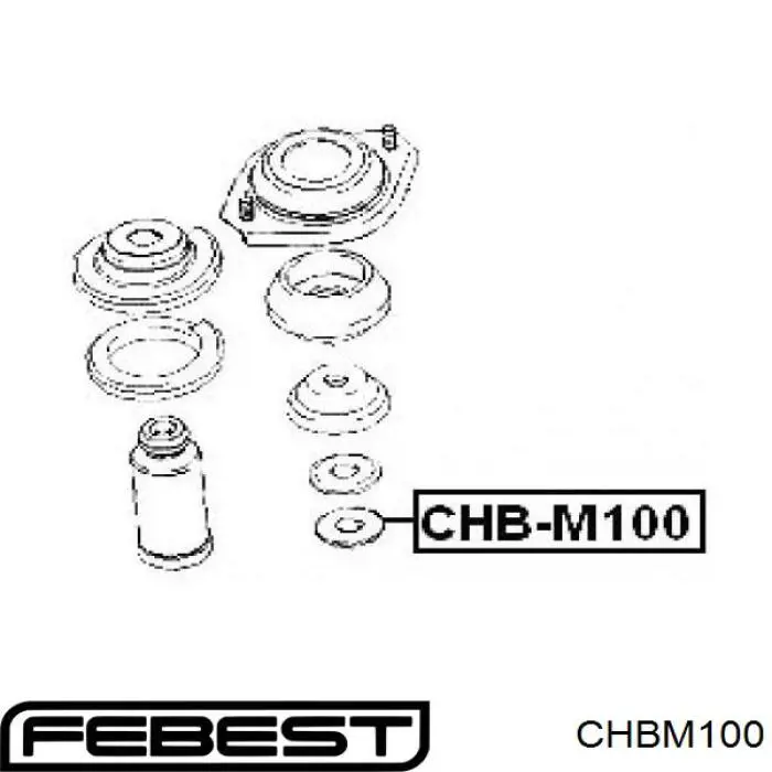 Підшипник опорний амортизатора, переднього CHBM100 Febest