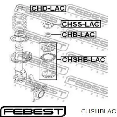 CHSHBLAC Febest проставка (гумове кільце пружини передньої, верхня)