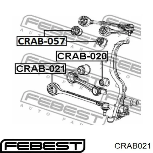 Сайлентблок нижнего переднего рычага  FEBEST CRAB021