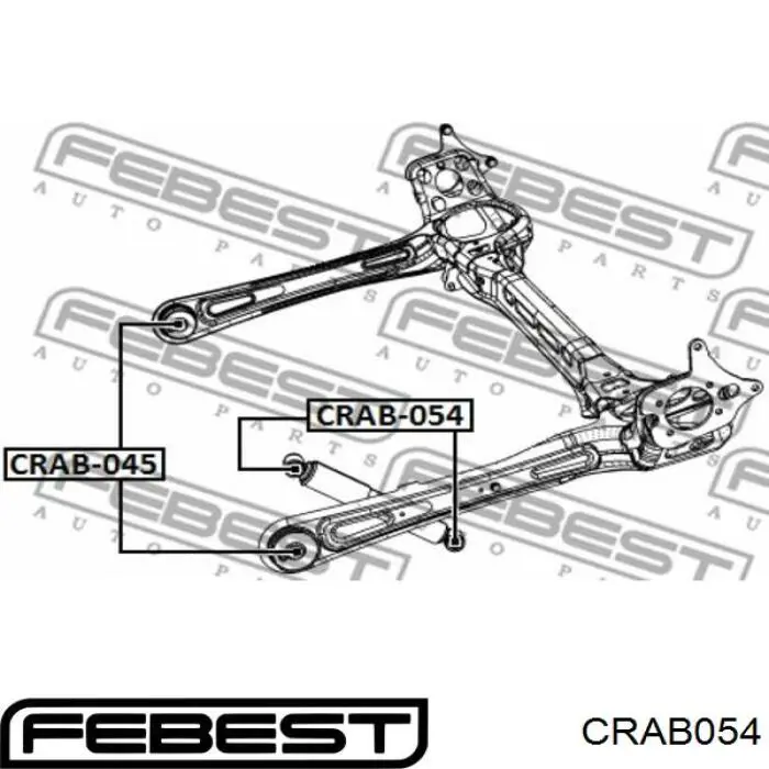 Сайлентблок амортизатора заднього Febest CRAB054 ціна, від 9.18 USD