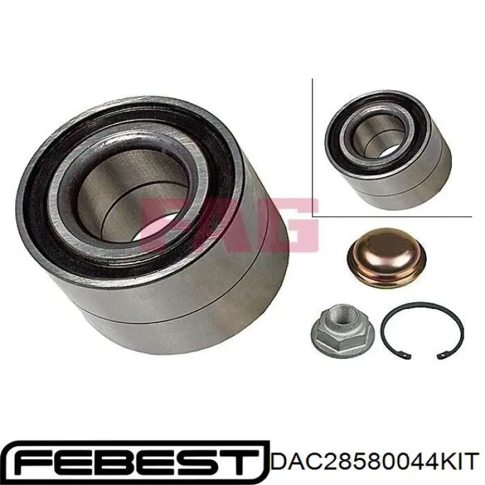 Купити DAC28580044KIT Febest Підшипник задньої ступиці