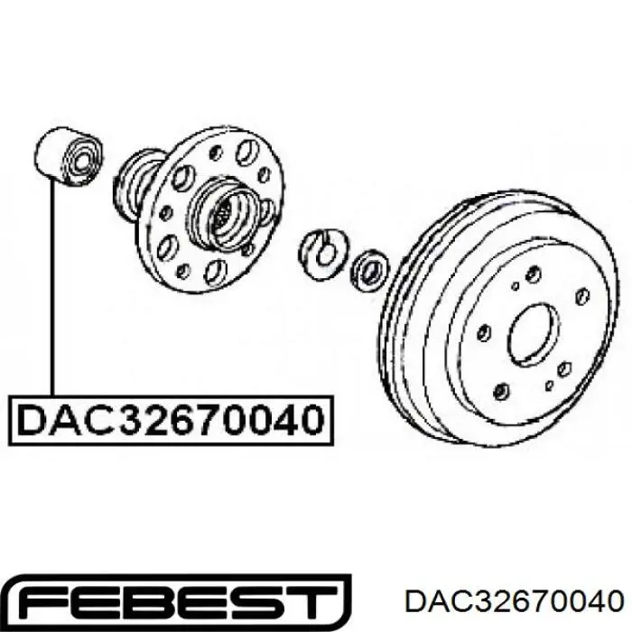 Купити DAC32670040 Febest Підшипник задньої ступиці