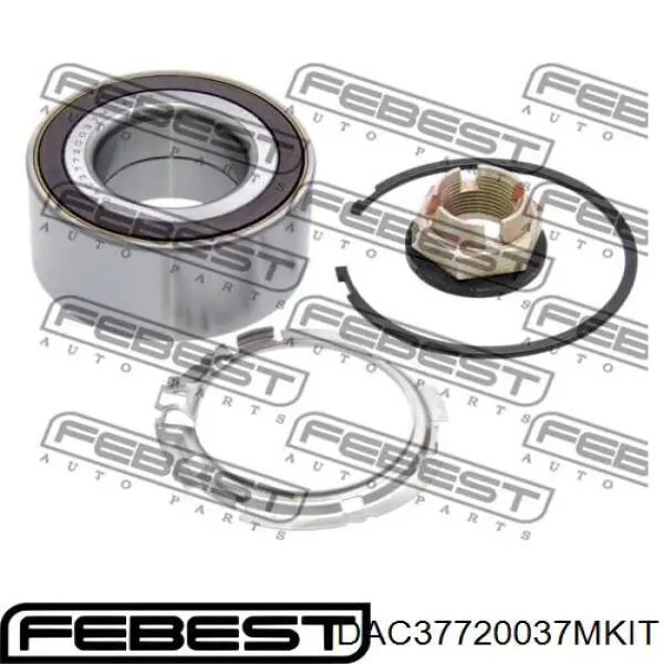Комплект підшипник маточини передньої Febest DAC37720037MKIT ціна, від 27.23 USD