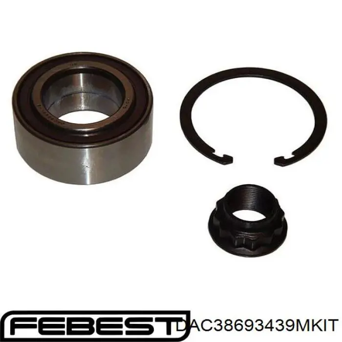 Купити DAC38693439MKIT Febest Підшипник ступиці передньої