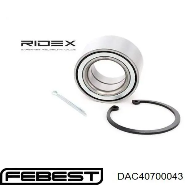 Підшипник задньої ступиці DAC40700043 Febest