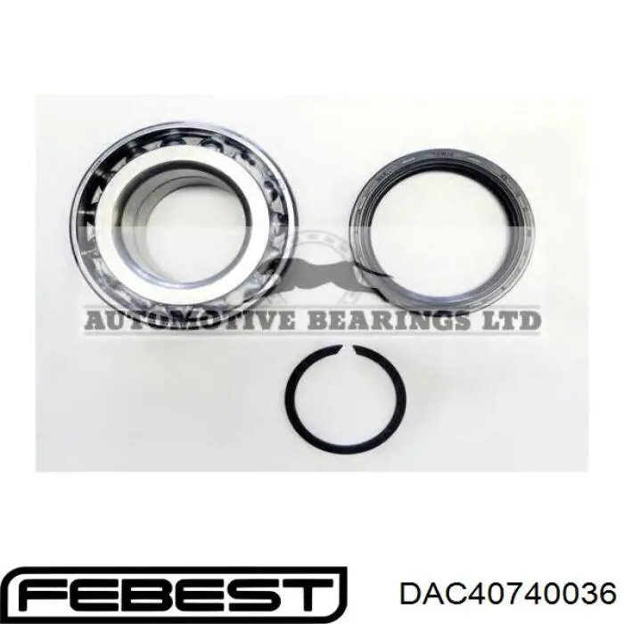 DAC40740036 Febest Підшипник маточини передньої