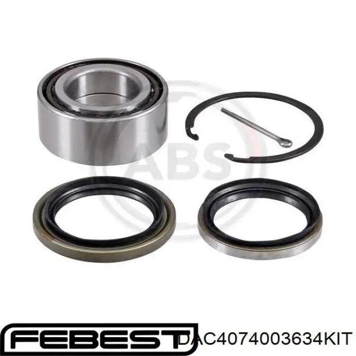 Купити DAC4074003634KIT Febest Підшипник ступиці передньої