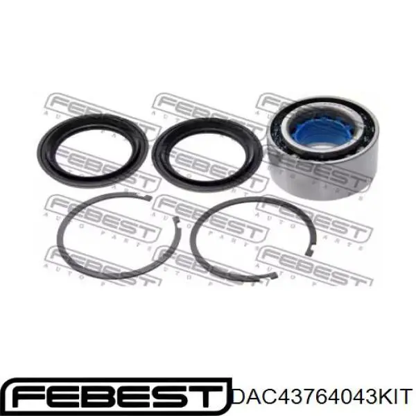 Комплект підшипник маточини передньої Febest DAC43764043KIT ціна, від 11.26 USD