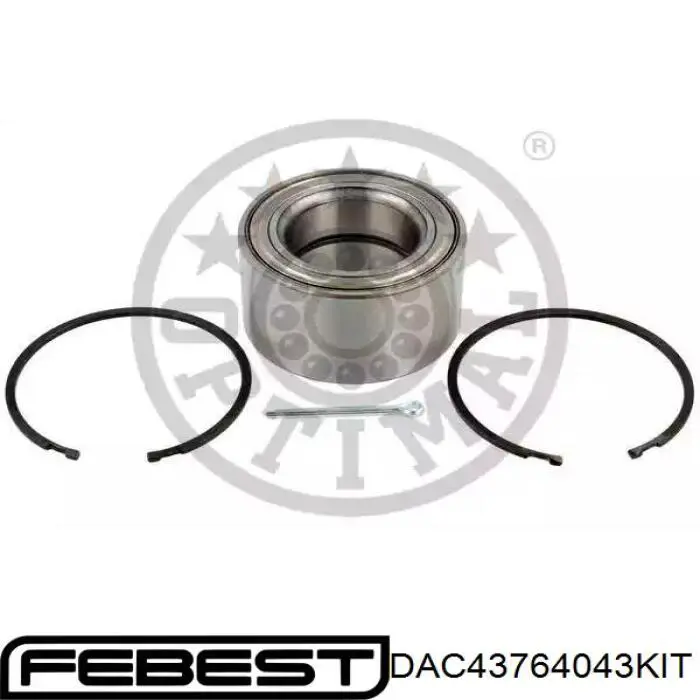 Підшипник ступиці DAC43764043KIT Febest