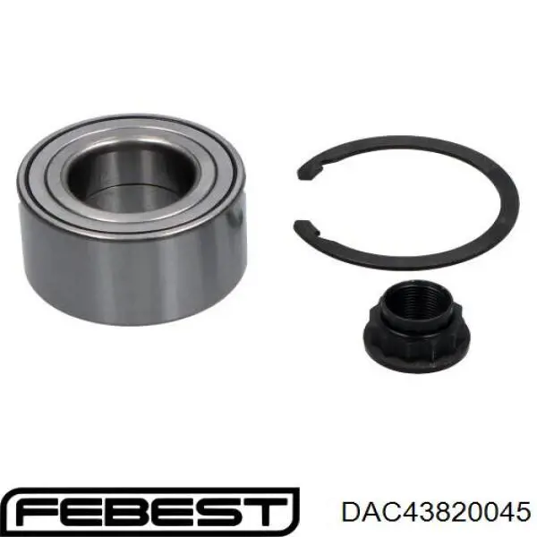Купити DAC43820045 Febest Підшипник ступиці передньої