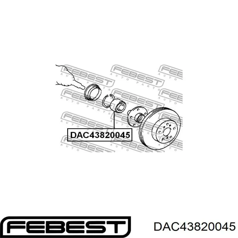 Підшипник маточини передньої DAC43820045 Febest