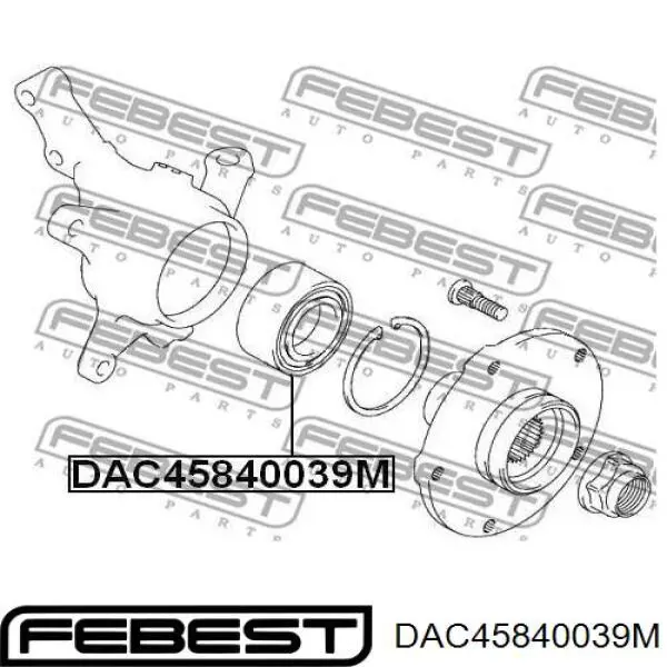 Купити DAC45840039M Febest Підшипник ступиці передньої