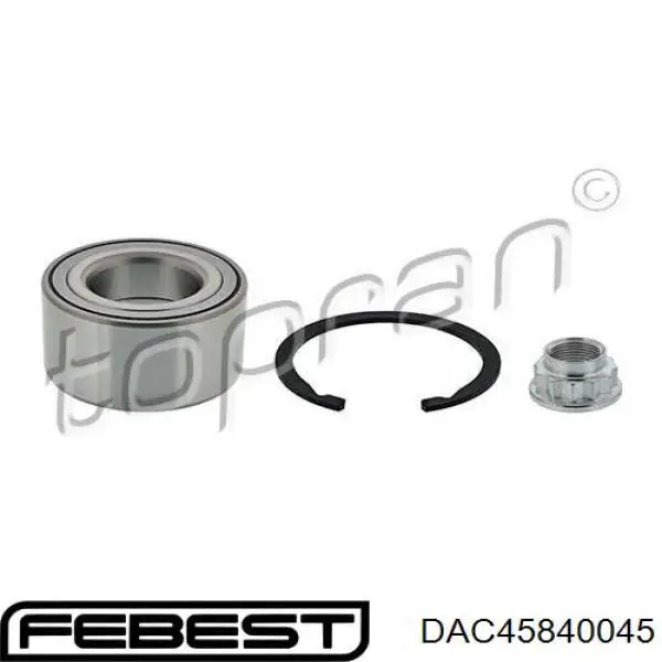 DAC45840045 Febest Підшипник маточини передньої
