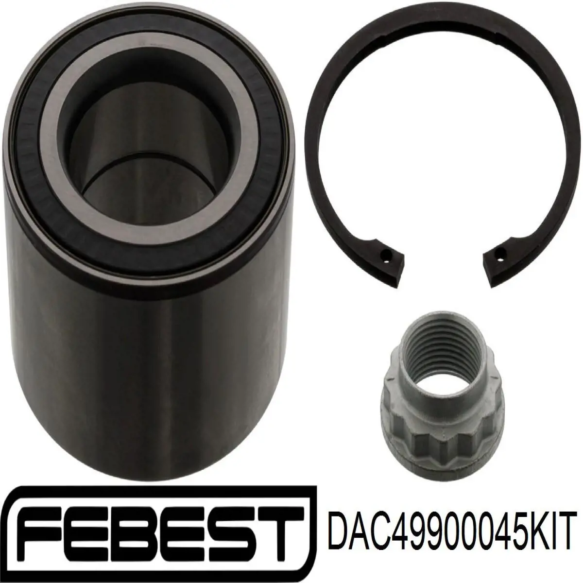 Комплект підшипник маточини передньої Febest DAC49900045KIT ціна, від 42.23 USD