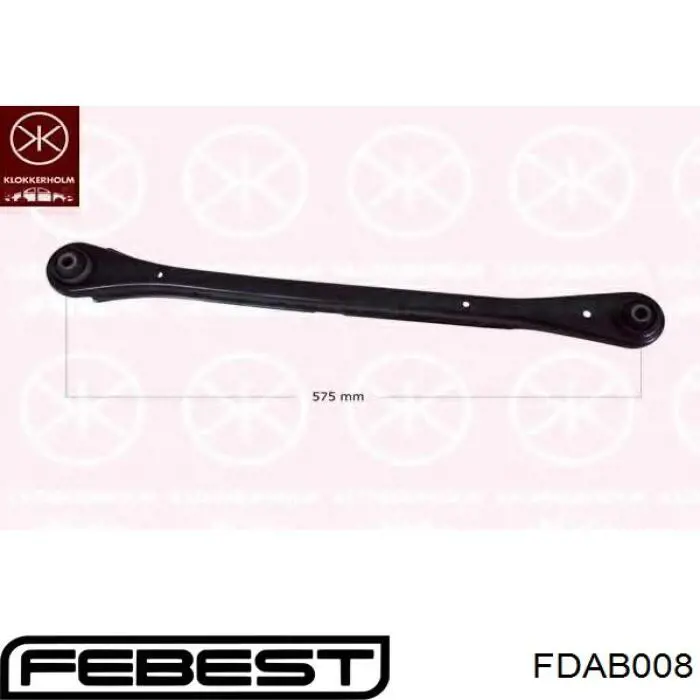 Сайлентблок тяги поперечної, задньої підвіски Febest FDAB008