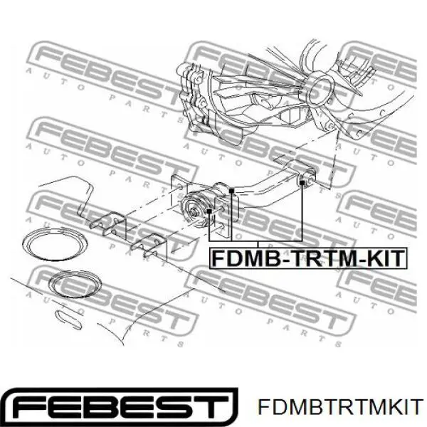 Сайлентблок кронштейна задньої подушки двигуна Febest FDMBTRTMKIT ціна, від 20.97 USD