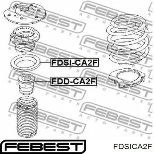 FDSICA2F Febest проставка (гумове кільце пружини передньої, нижня)