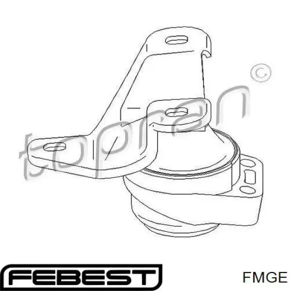 FMGE Febest подушка (опора двигуна, права)