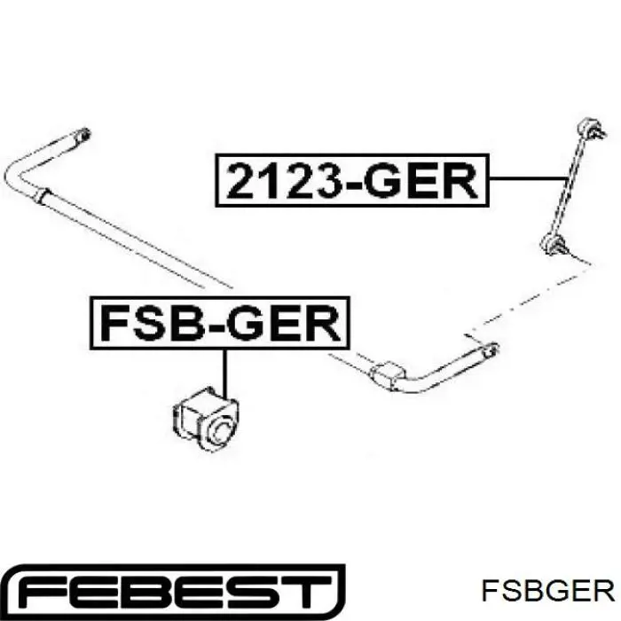 Втулка стабілізатора заднього Febest FSBGER ціна, від 2.47 USD